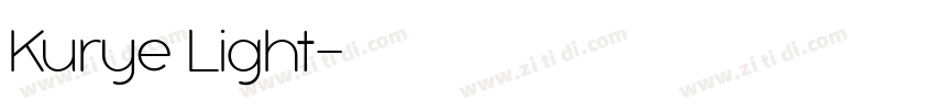 Kurye Light字体转换